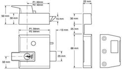 P2 Double Locking Nightlatch