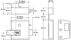 P2 Double Locking Nightlatch