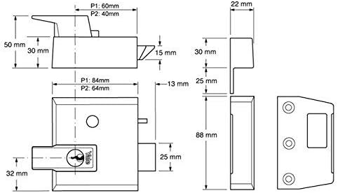 P2 Double Locking Nightlatch