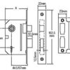 Yale P-M236-PB-63 Bathroom Sashlock, Visi Pack, Suitable for Internal Doors or Bathroom Doors, Brass Finish, 2.5 Inch/64 mm