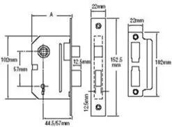 Yale P-M236-PB-63 Bathroom Sashlock, Visi Pack, Suitable for Internal Doors or Bathroom Doors, Brass Finish, 2.5 Inch/64 mm
