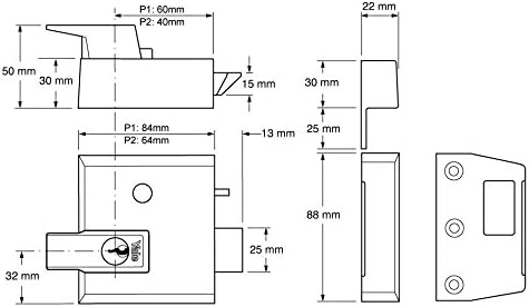 P1 Double Locking Nightlatch