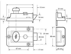 Traditional Nightlatch, Standard Security, Brass Finish