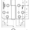 4717 Maintenance Free UKCA & CE Grade 12 Symmetrical Fire Door Hinge