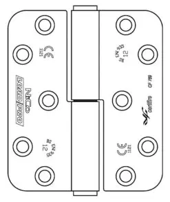 4717 Maintenance Free UKCA & CE Grade 12 Symmetrical Fire Door Hinge