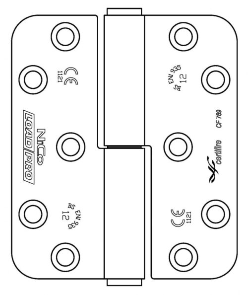 4717 Maintenance Free UKCA & CE Grade 12 Symmetrical Fire Door Hinge