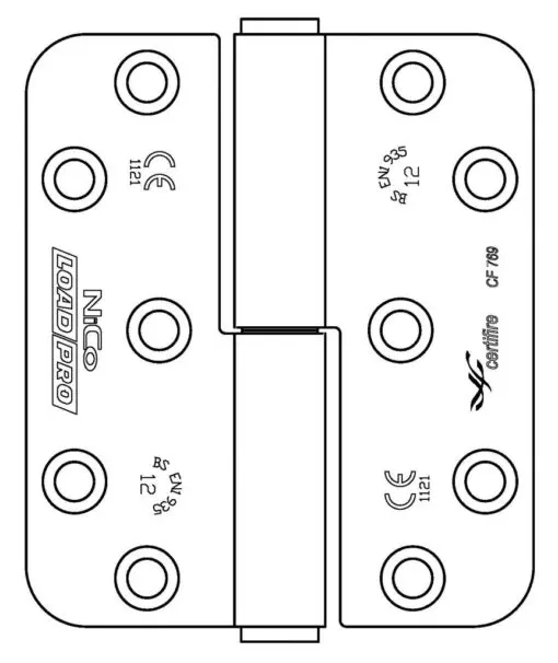 4717 Maintenance Free UKCA & CE Grade 12 Symmetrical Fire Door Hinge