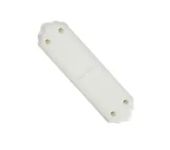 Heritage Brass Shaped Porcelain Fingerplate (280Mm X 77Mm), Plain White