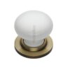 Heritage Brass White Porcelain Mortice Door Knobs, Antique Brass Rose (Sold In Pairs)