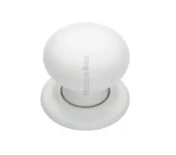 Heritage Brass White Porcelain Mortice Door Knobs, Porcelain Rose (Sold In Pairs)