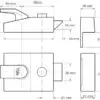 Deadlocking Nightlatch, Chrome Finish, High Security with Automatic Deadlock