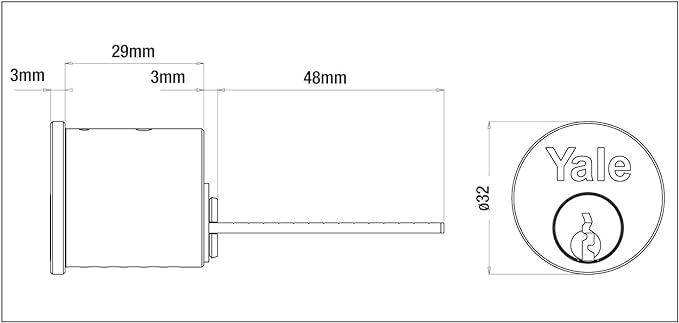 X5 Kitemarked 1 Star Replacement Rim Cylinder 4 Keys