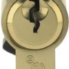 Yale P-ED4045-PB - Euro Cylinder Lock - 40/45 (95mm) / 40:10:45 - Brass Finish - Standard Security