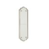 Heritage Brass Shaped Porcelain Fingerplate (274Mm X 75Mm), White With Gold Line