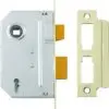 Yale P-M320-PB-65 3 Lever Mortice Sashlock, Visi Pack, Suitable for Internal Doors, Brass Finish, 2.5 Inch/64 mm