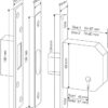 Yale P-M562-PB-67 PM562 British Standard 5 Lever Mortice Deadlock, High Security, Visi Pack, Suitable for External Doors, 2.5 Inch/64 mm, Polished Brass