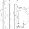 Yale P-M562-PB-80 PM562 British Standard 5 Lever Mortice Deadlock, High Security, Visi Pack, Suitable for External Doors, 3 Inch/76 mm, Polished Brass