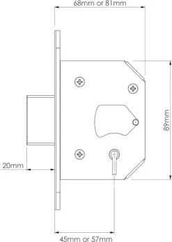 Yale P-M552-PB-78 5 Lever Mortice Deadlock, Visi Pack, Suitable for External Doors, Brass Finish, 3 Inch/76 mm, Polished Brass