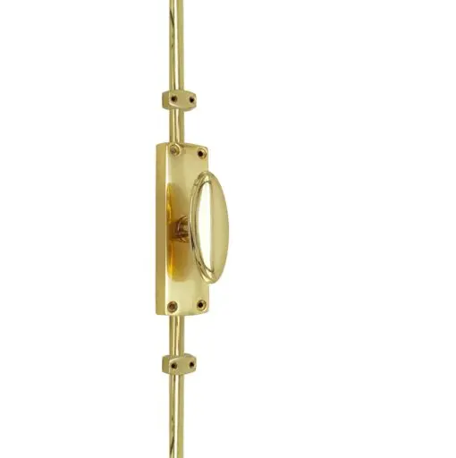 Oval knob door spagnolette bolt/cremone bolt upto 2500mm POLISHED BRASS(upto 8 feet)