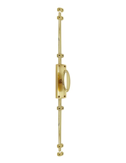 Oval knob door spagnolette bolt/cremone bolt upto 2500mm POLISHED BRASS(upto 8 feet)