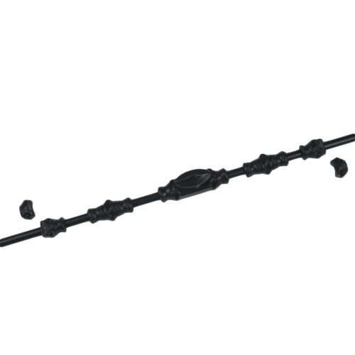 Cast Iron Plain STEPPED rustic industrial retro style Window Cremone Bolt, Black Powder Coat Finish- up to 6 feet