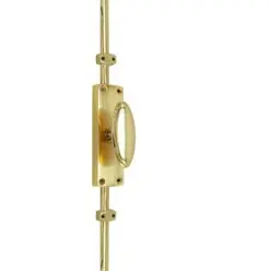 Oval knob door spagnolette bolt/cremone bolt upto 2500mm POLISHED BRASS(upto 8 feet)