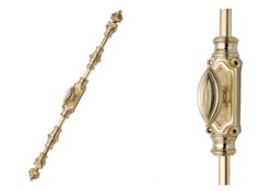 Plaine stepped espagnolette bolt/Cremone bolts upto 9 feet polished brass unlacquered