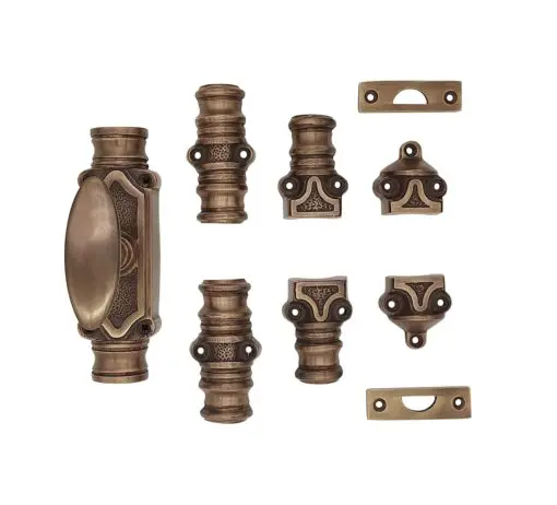 Classic door espagnolette bolt/Cremone bolt upto 9 Feet ANTIQUE BRASS UNLACQUERED