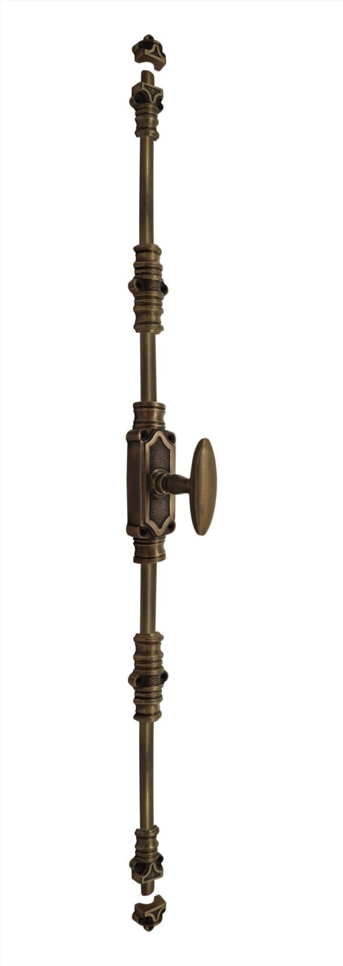Classic door espagnolette bolt/Cremone bolt upto 9 Feet ANTIQUE BRASS UNLACQUERED