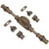 Plaine stepped espagnolette bolt/Cremone bolts upto 9 feet antique brass unlacquered