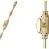 Classic door espagnolette bolt / Cremone bolt 9 feet polished brass unlacquered