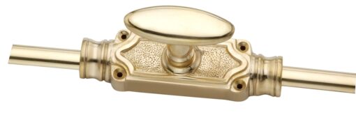 Classic door espagnolette bolt / Cremone bolt 9 feet polished brass unlacquered