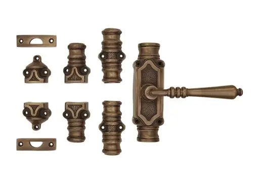 Victorian lever door Espagnolette Bolt/cremone Bolt upto 9 Feet antique brass unlacquered