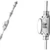 Classic door espagnolette bolt / cremone bolt upto 9 feet polished nickel