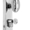 Oval knob locking brass door espagnolette bolt/Cremone bolt upto 8.5'-Polished chrome