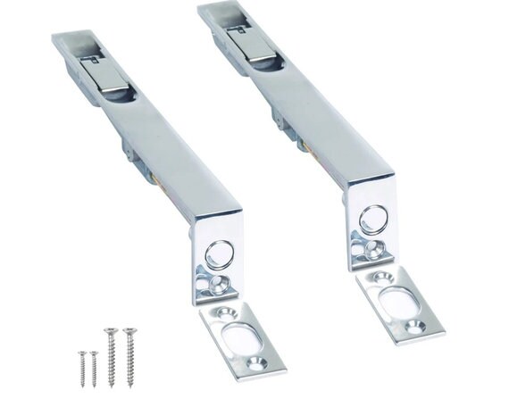 2 x lever action flush bolts in polished chrome 150mm