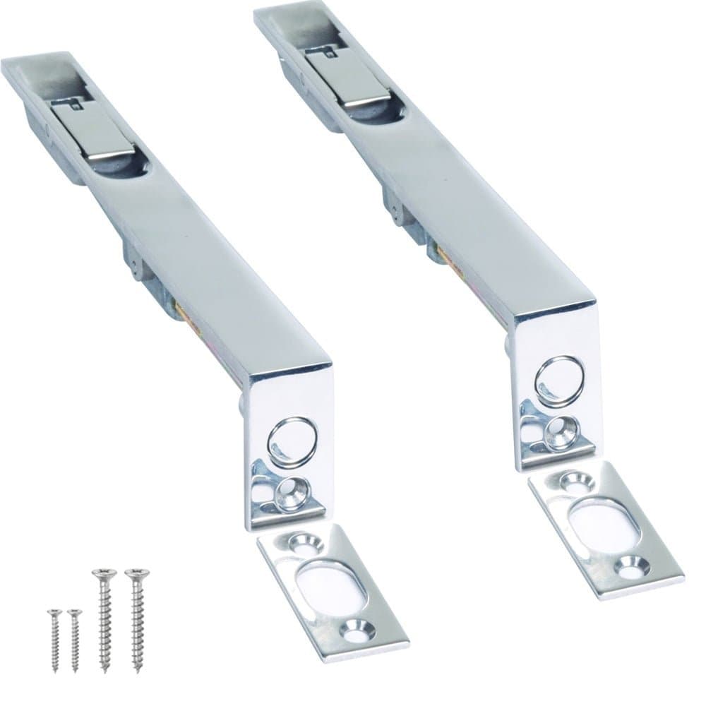 2 x lever action flush bolts in polished chrome 150mm