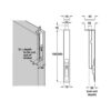 2 x lever action flush bolts in polished chrome 150mm