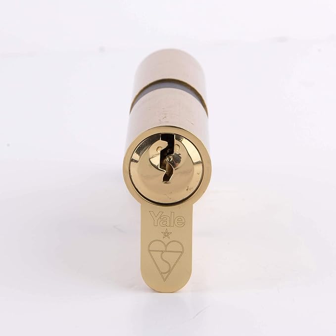 Yale Locks Euro Double Cylinder Kitemark 30 x 30 (70mm) Polished Brass Visi