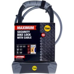 Yale Maximum Security U Bike Lock With Cable YUL3C/14/230/1