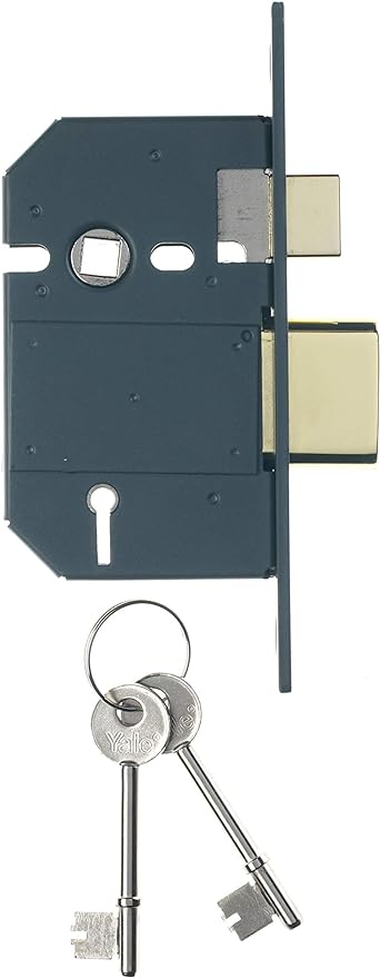 Yale P-M560-CH-67 5 Lever Mortice Sashlock, Boxed, Suitable for External Doors, Chrome Finish, 2.5 Inch/64 mm