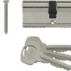 Yale Euro Double Cylinder, 3 Keys Supplied, Standard Security, Visi Packed, Suitable for All Door Types, Nickel Finish, 30:10:30 (70 mm)