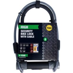 Yale High Security U Bike Lock With Cable YUL2C/13/230/1