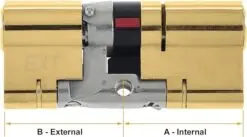 YALE PLATINUM 3 STAR 50/50 (100MM) BRASS