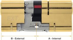 YALE PLATINUM 3 STAR 45/35 (80MM) BRASS