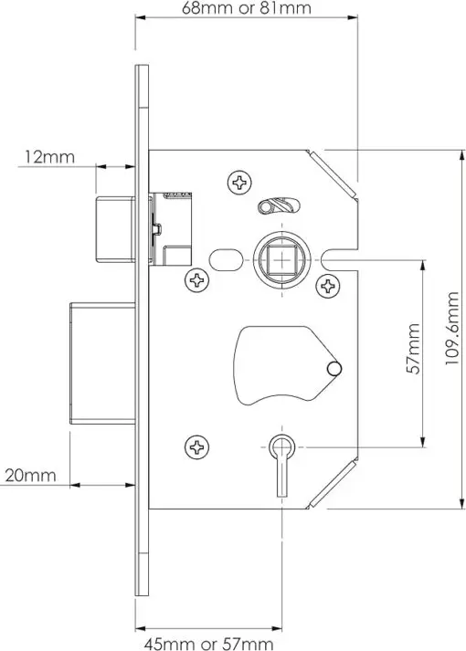 Yale P-M560-CH-67 5 Lever Mortice Sashlock, Boxed, Suitable for External Doors, Chrome Finish, 2.5 Inch/64 mm