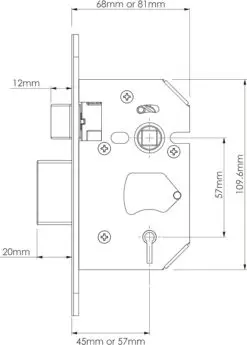 Yale 5 Lever Mortice Sashlock, High Security, Polished Chrome, 3 Inch/76 mm