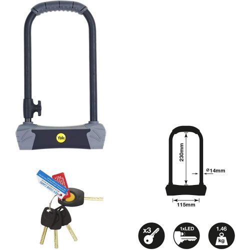 Yale Maximum Security U Bike Lock YUL3/14/230/1