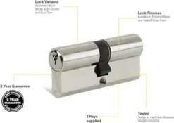 35:10:35 (80mm) Euro Double Cylinder