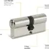 Yale B-ED3555-SNP Euro Double Cylinder, 3 Keys Supplied, Standard Security, Boxed, Suitable for All Door Types, Nickel Finish, 35:10:55 (100 mm)